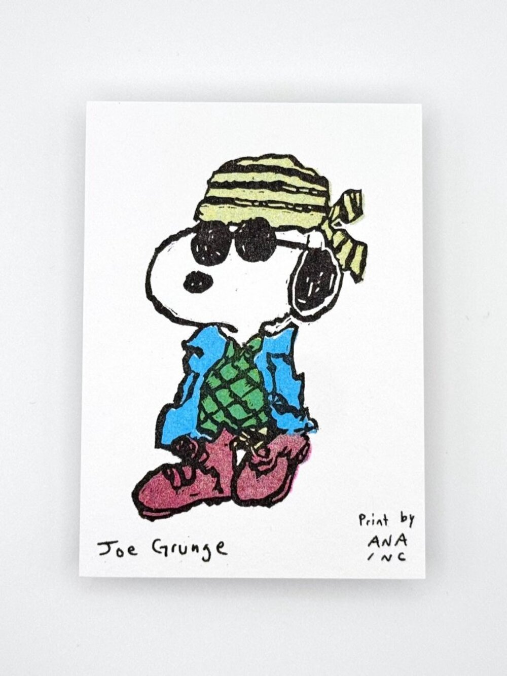Ana Inciardi Snoopy Joe Grunge Mini Art Print